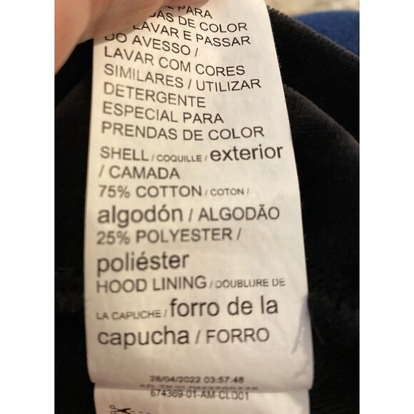 PUMA Women's Essentials+
Velour Hoodie Black Pass Through Pocket 75% Cotton SOFT - Picture 11 of 11